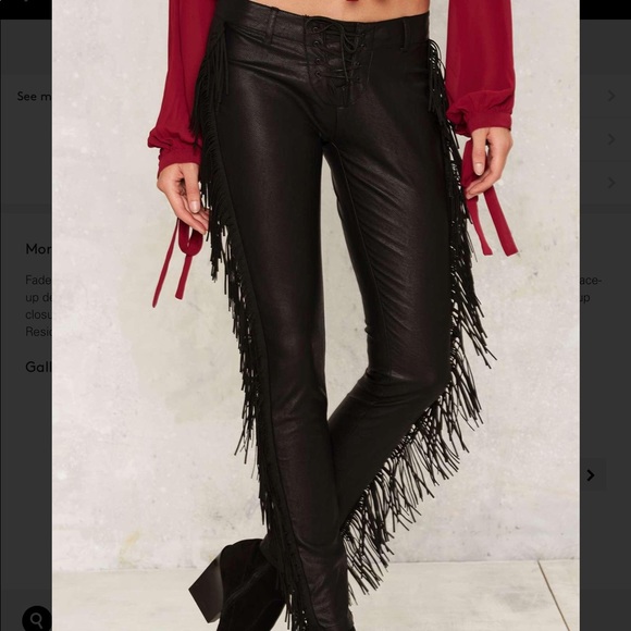 4️⃣💟 faded love vegan leather pants - Picture 2 of 5